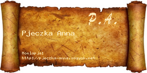 Pjeczka Anna névjegykártya